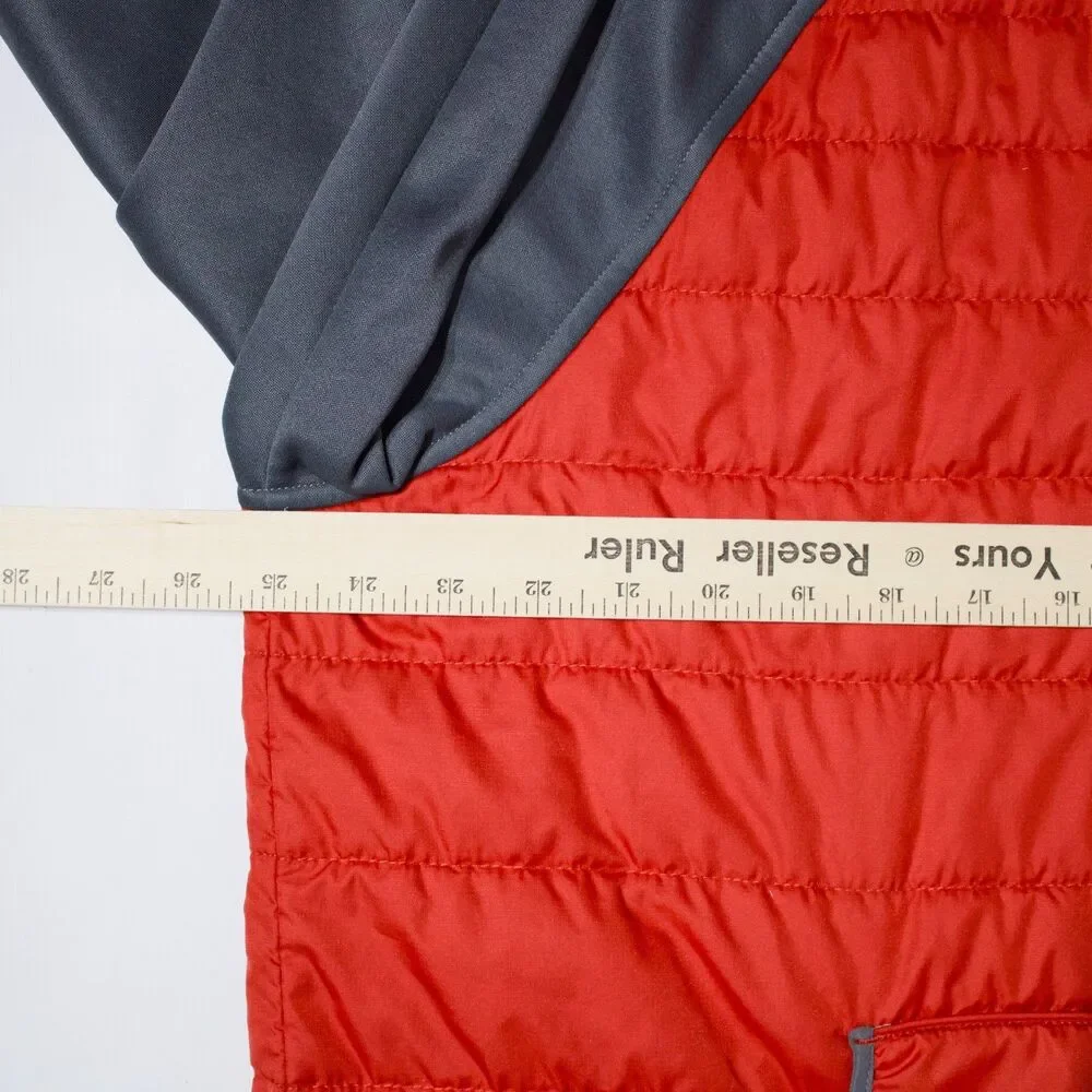 The North Face Watto Light Insulated Jacket Red Gray Nylon Poly Men Size XL (B6)